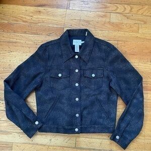 CK Jeans Snake Print Denim Jacket Size Large